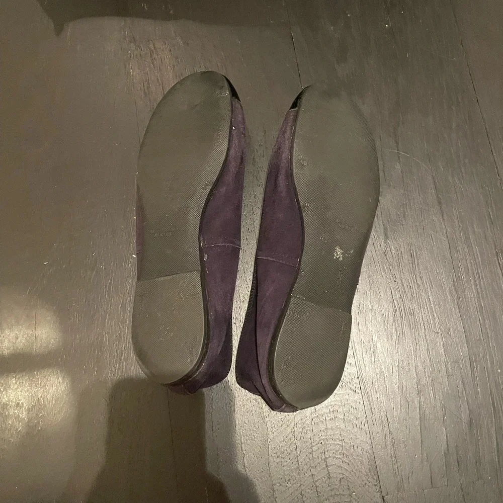 Prada Navy Suede Flats Sz 37 - Picture 2 of 6